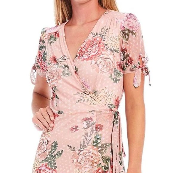 Betsey Johnson Pink Floral Maxi Dress - Picture 1 of 4